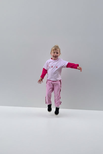 Snap Back Edit Pants- PINK CLOUD
