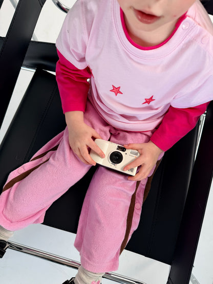 Snap Back Edit Pants- PINK CLOUD